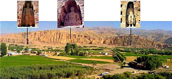 Рис. 8. Бамианские статуи, Афганистан