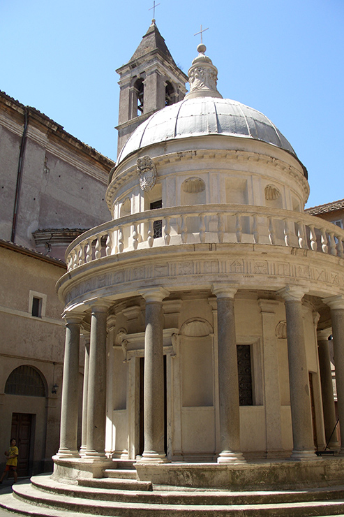 Храм Темпьетто (Tempietto) во дворе церкви Сан-Пьетро-ин-Монторио  (Chiesa di S. Pietro in Montorio) на месте казни и захоронения Святого Апостола Петра